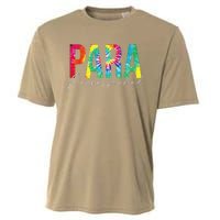 Paraprofessional Life Leopard 100 Day Last Day Of School Cooling Performance Crew T-Shirt