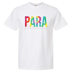 Paraprofessional Life Leopard 100 Day Last Day Of School Garment-Dyed Heavyweight T-Shirt