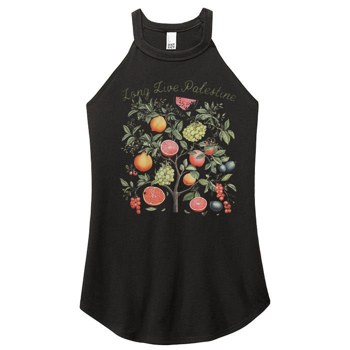 Palestine Long Live Fruits Of Palestine Olive Tree Vintage Women’s Perfect Tri Rocker Tank