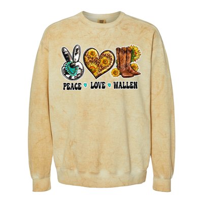 Peace Love Leopard Morgan Country Western Cowboy Boots Hat Colorblast Crewneck Sweatshirt