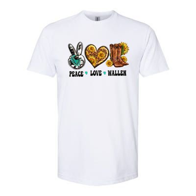 Peace Love Leopard Morgan Country Western Cowboy Boots Hat Softstyle CVC T-Shirt