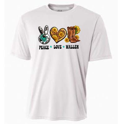 Peace Love Leopard Morgan Country Western Cowboy Boots Hat Cooling Performance Crew T-Shirt