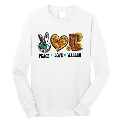 Peace Love Leopard Morgan Country Western Cowboy Boots Hat Long Sleeve Shirt