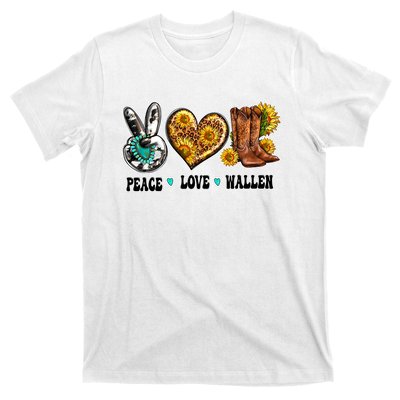 Peace Love Leopard Morgan Country Western Cowboy Boots Hat T-Shirt