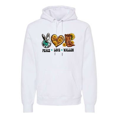 Peace Love Leopard Morgan Country Western Cowboy Boots Hat Premium Hoodie