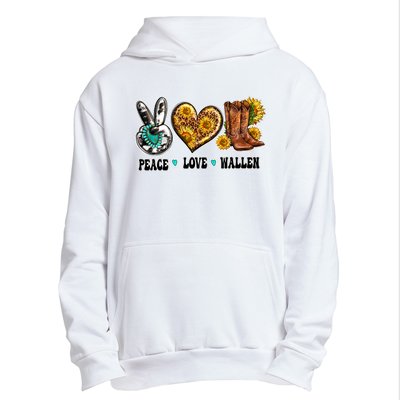 Peace Love Leopard Morgan Country Western Cowboy Boots Hat Urban Pullover Hoodie