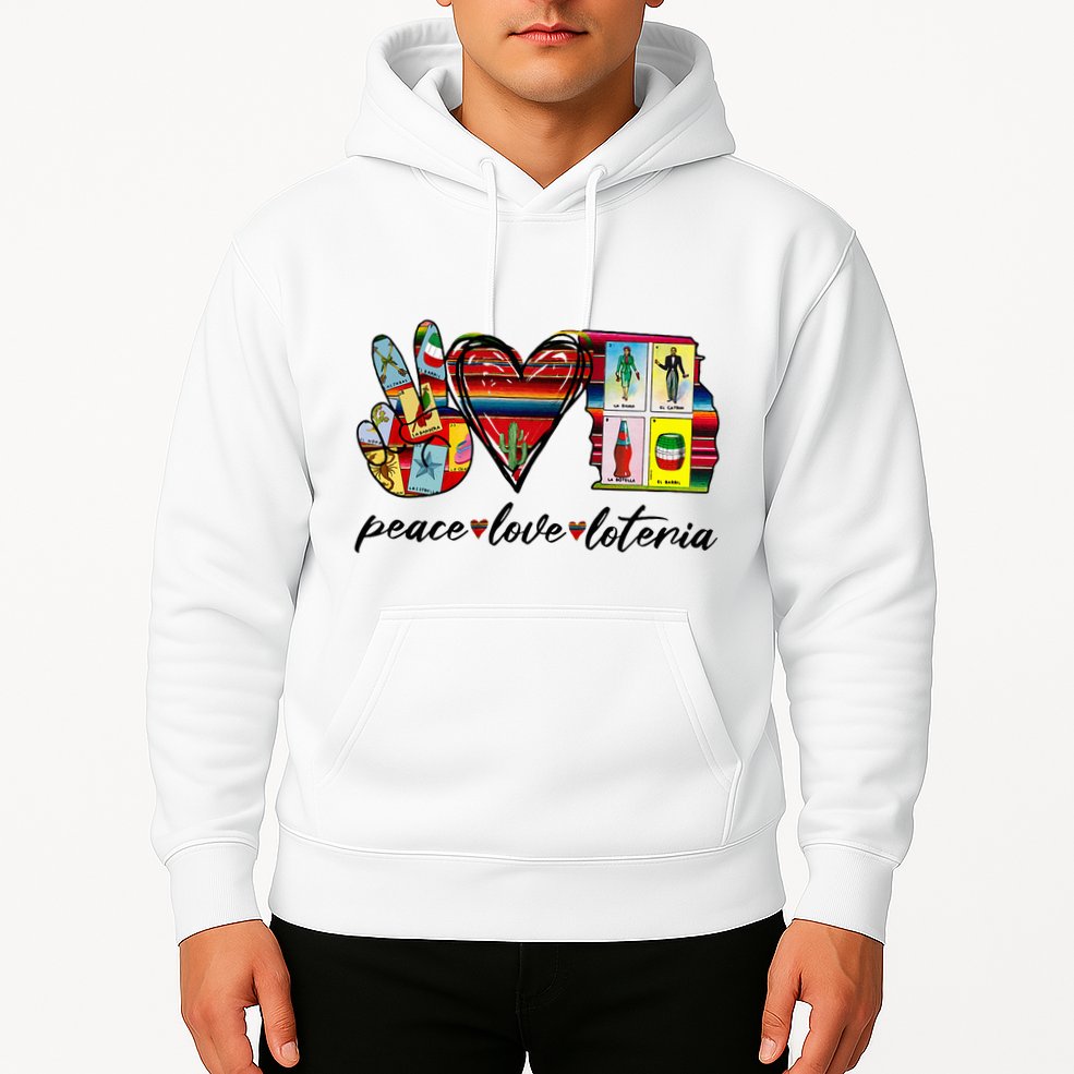 Peace Love Lottery Mexican Bingo Cards Latina Power Mexicana Hoodie