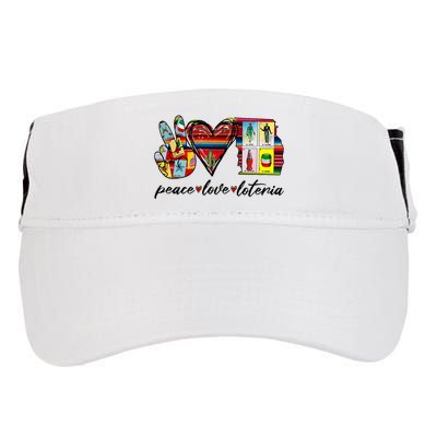 Peace Love Lottery Mexican Bingo Cards Latina Power Mexicana Adult Drive Performance Visor