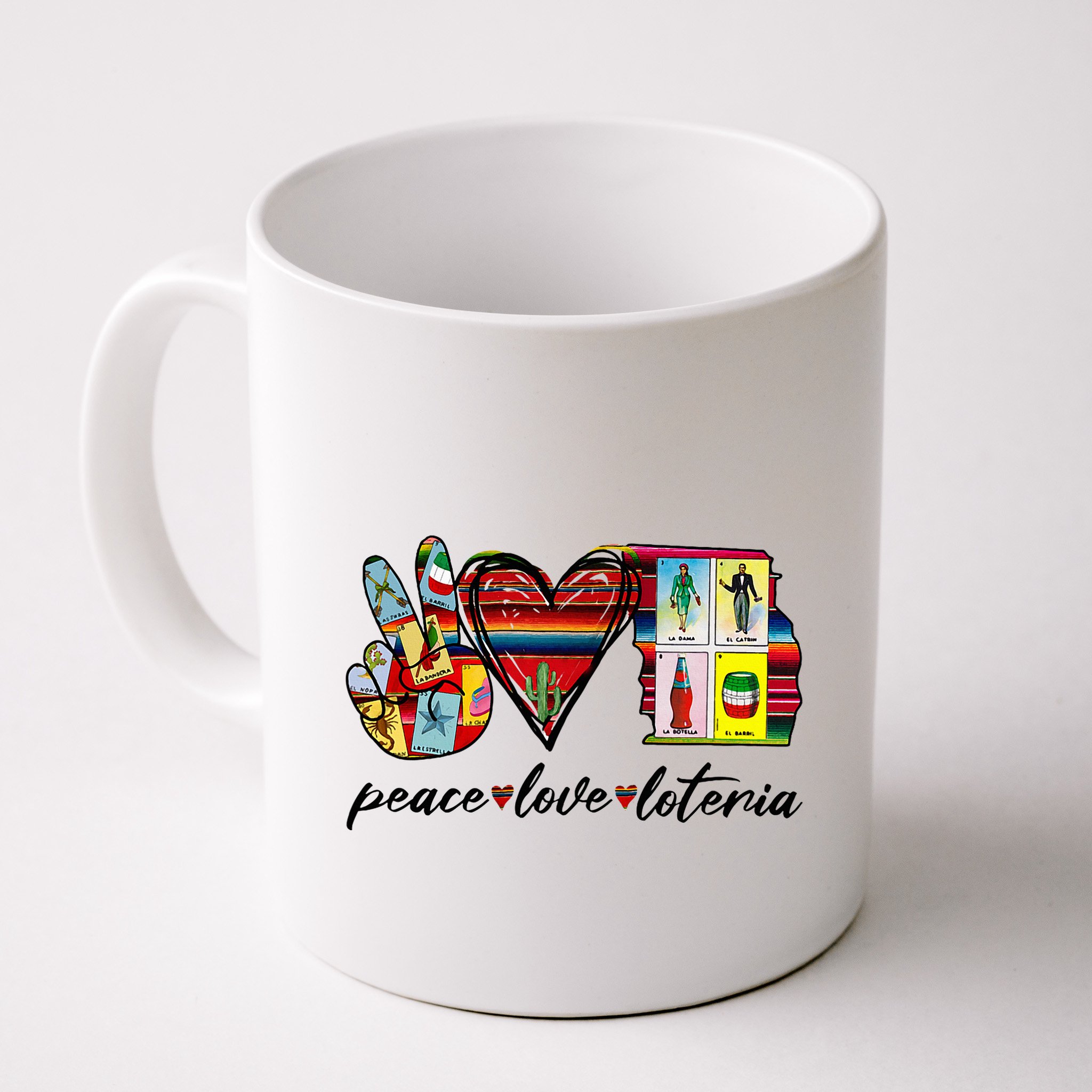 Peace Love Lottery Mexican Bingo Cards Latina Power Mexicana Mug