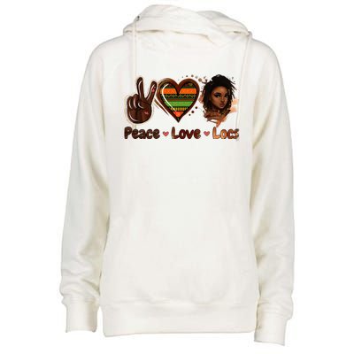 Peace Love Locs Black Women Melanin Dreadlocks Afro Hair Womens Funnel Neck Pullover Hood