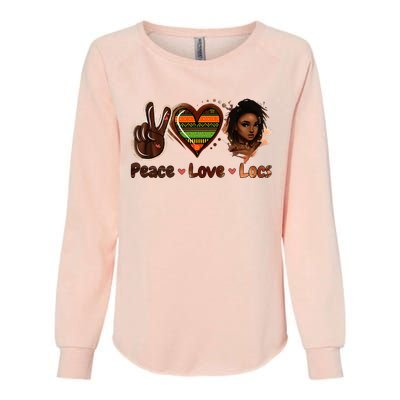 Peace Love Locs Black Women Melanin Dreadlocks Afro Hair Womens California Wash Sweatshirt