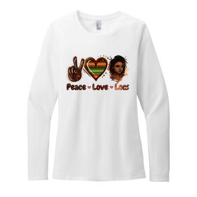 Peace Love Locs Black Women Melanin Dreadlocks Afro Hair Womens CVC Long Sleeve Shirt