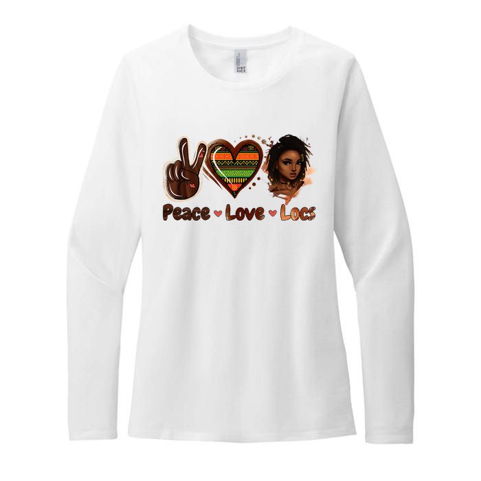 Peace Love Locs Black Women Melanin Dreadlocks Afro Hair Womens CVC Long Sleeve Shirt