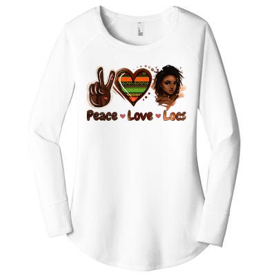 Peace Love Locs Black Women Melanin Dreadlocks Afro Hair Women's Perfect Tri Tunic Long Sleeve Shirt