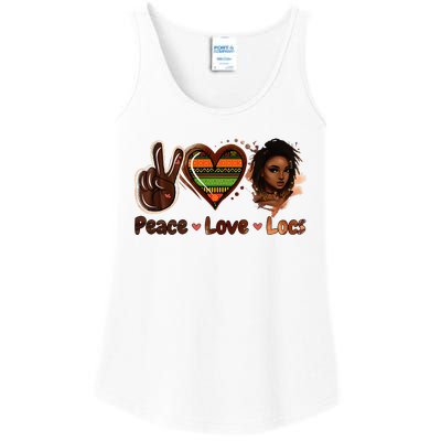 Peace Love Locs Black Women Melanin Dreadlocks Afro Hair Ladies Essential Tank