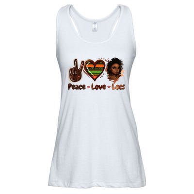 Peace Love Locs Black Women Melanin Dreadlocks Afro Hair Ladies Essential Flowy Tank