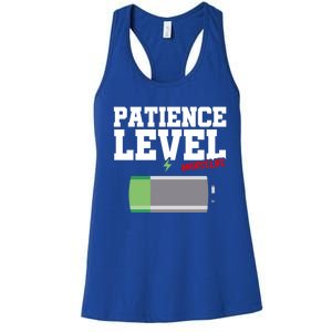 Patience Level Low Battery Nurse Life National Nurses Day Gift Women's Racerback Tank