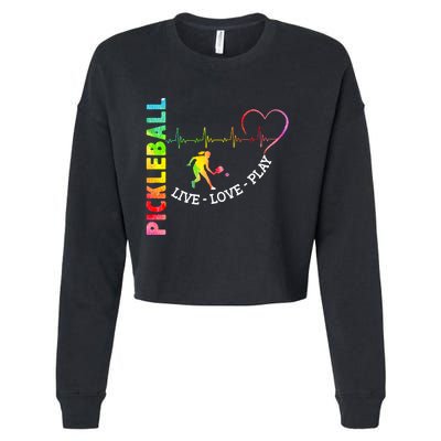 PICKLEBALL LIVE LOVE PLAY Cropped Pullover Crew