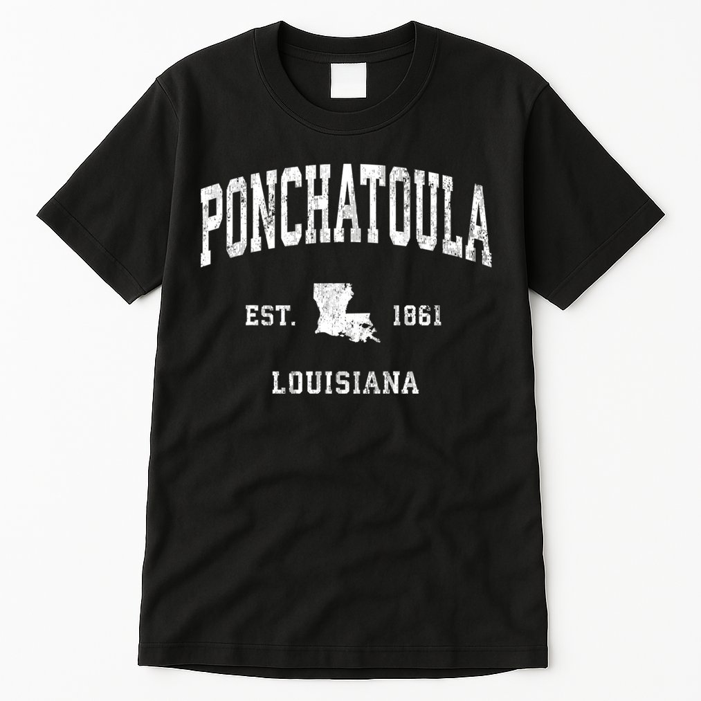 Ponchatoula Louisiana La Vintage Athletic Tall T-Shirt
