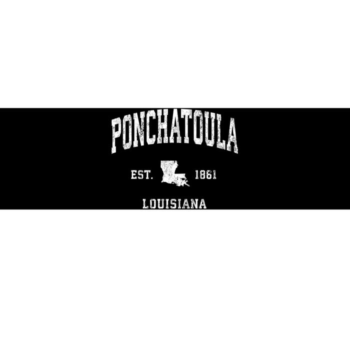 Ponchatoula Louisiana La Vintage Athletic Bumper Sticker