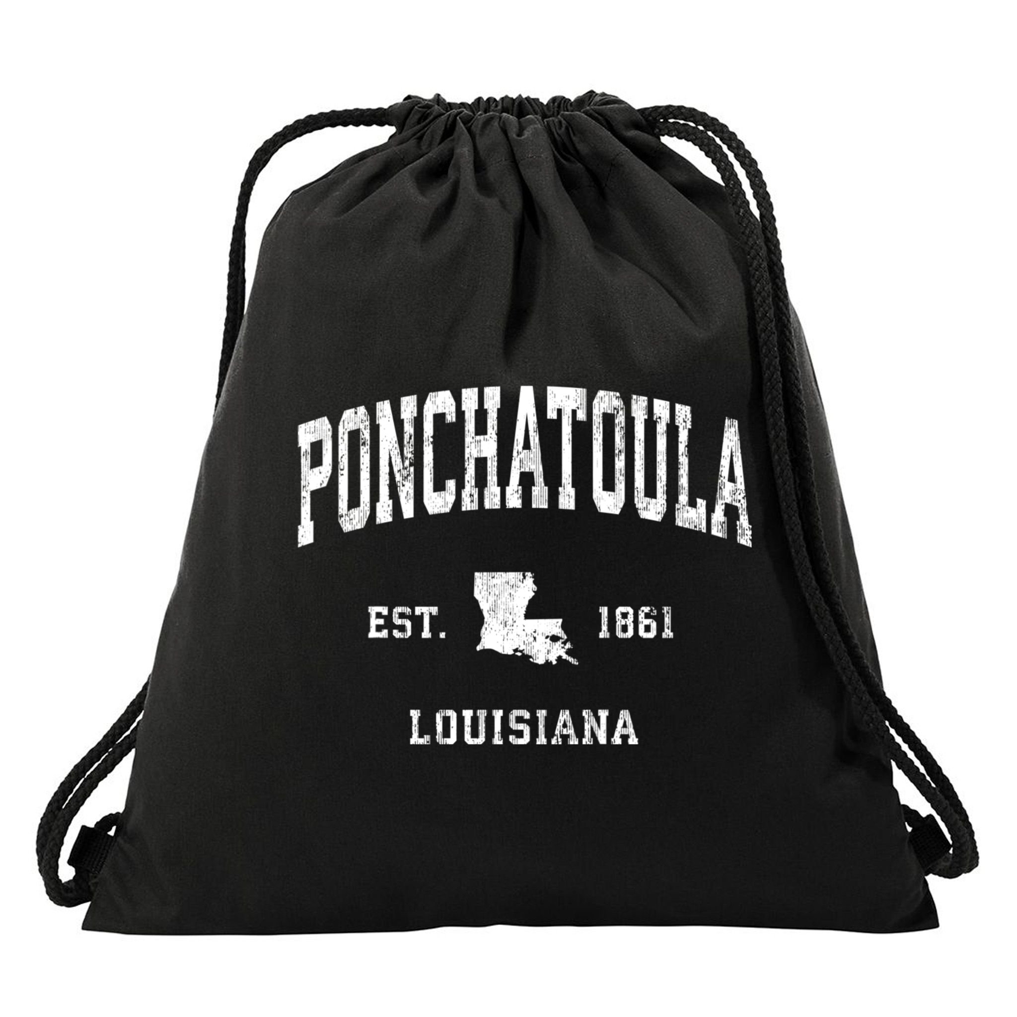 Ponchatoula Louisiana La Vintage Athletic Drawstring Bag