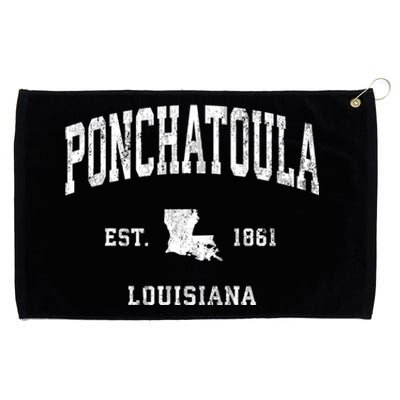 Ponchatoula Louisiana La Vintage Athletic Grommeted Golf Towel