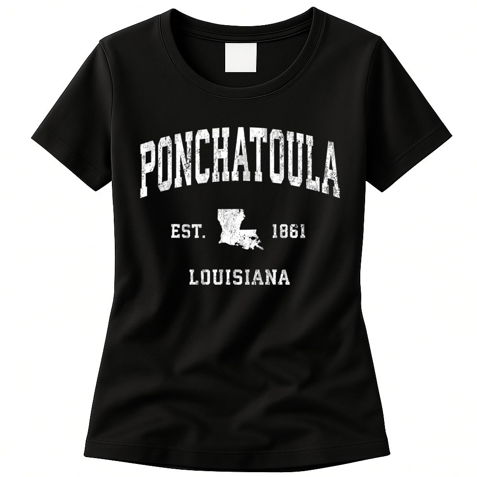 Ponchatoula Louisiana La Vintage Athletic Womens T-Shirt