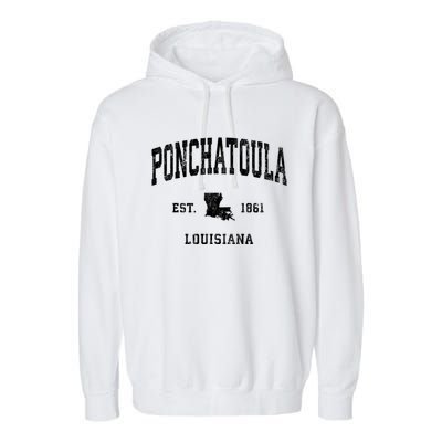 Ponchatoula Louisiana La Vintage Athletic Garment-Dyed Fleece Hoodie