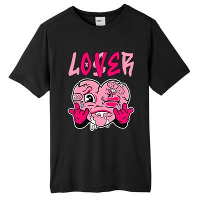 Pink Loser Lover Pink Drip Heart Matching Tall Fusion ChromaSoft Performance T-Shirt