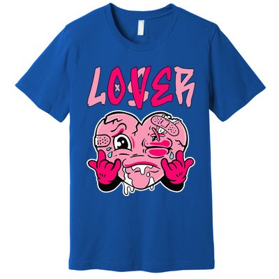 Pink Loser Lover Pink Drip Heart Matching Premium T-Shirt