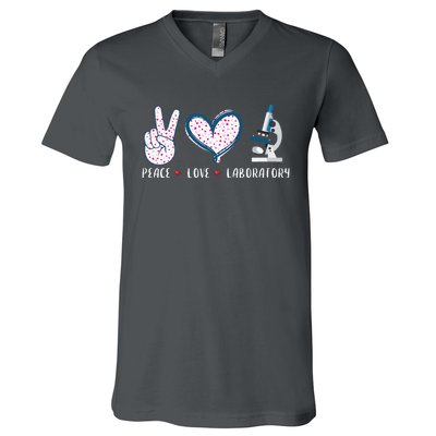 Peace Love Laboratory Lab Research Gifts V-Neck T-Shirt