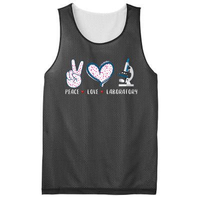 Peace Love Laboratory Lab Research Gifts Mesh Reversible Basketball Jersey Tank