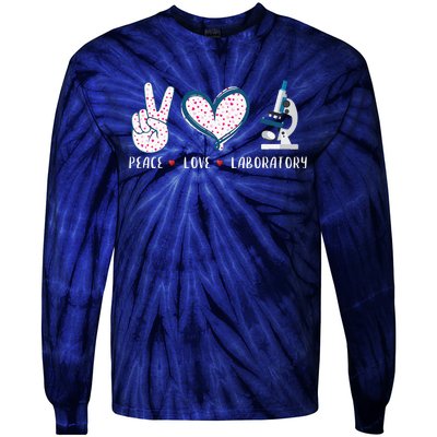 Peace Love Laboratory Lab Research Gifts Tie-Dye Long Sleeve Shirt