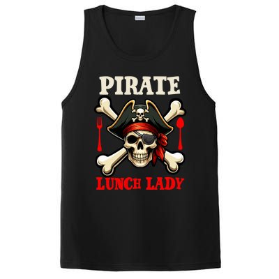 Pirate Lunch Lady Costume Skull Horror Pirate Funny Job Team PosiCharge Competitor Tank