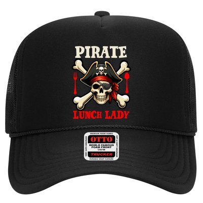 Pirate Lunch Lady Costume Skull Horror Pirate Funny Job Team Trucker Hat