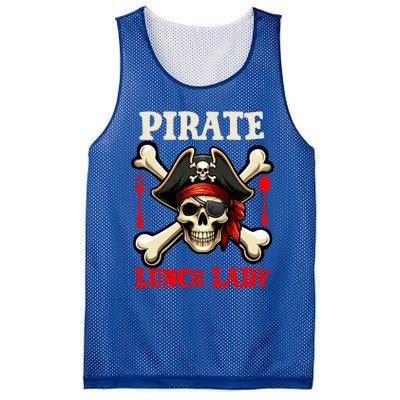 Pirate Lunch Lady Costume Skull Horror Pirate Funny Job Team Mesh Reversible Basketball Jersey Tank