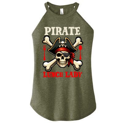 Pirate Lunch Lady Costume Skull Horror Pirate Funny Job Team Women's Perfect Tri Rocker Tank