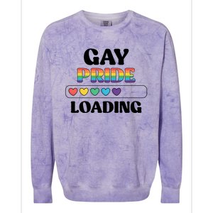 Pride Loading Lgbt Lesbian Cute Gift Colorblast Crewneck Sweatshirt