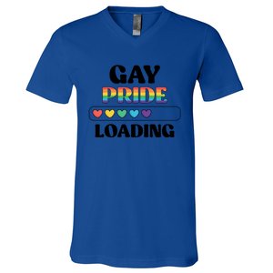 Pride Loading Lgbt Lesbian Cute Gift V-Neck T-Shirt