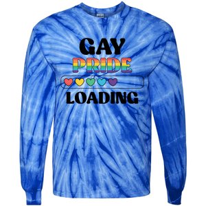 Pride Loading Lgbt Lesbian Cute Gift Tie-Dye Long Sleeve Shirt