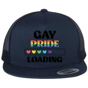 Pride Loading Lgbt Lesbian Cute Gift Flat Bill Trucker Hat