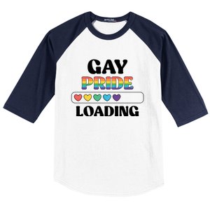 Pride Loading Lgbt Lesbian Cute Gift Baseball Sleeve Shirt