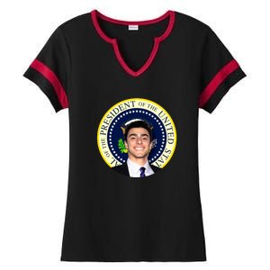 Project Luigi Mangione 2028 Potus Seal Ladies Halftime Notch Neck Tee