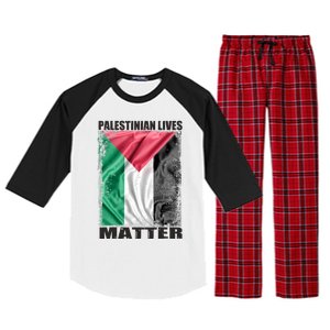 Palestinian Lives Matter Free Palestine Flag Palestinian Raglan Sleeve Pajama Set