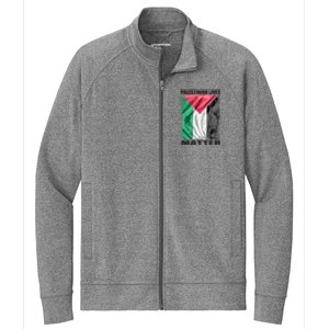 Palestinian Lives Matter Free Palestine Flag Palestinian Stretch Full-Zip Cadet Jacket