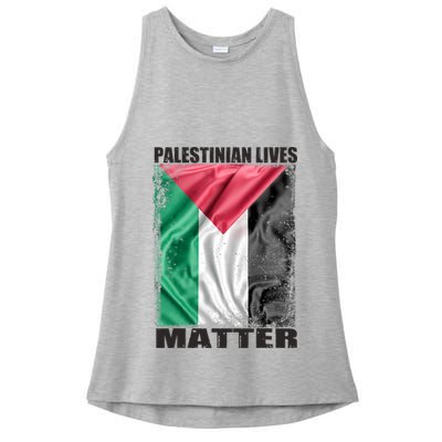 Palestinian Lives Matter Free Palestine Flag Palestinian Ladies PosiCharge Tri-Blend Wicking Tank