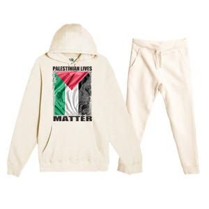 Palestinian Lives Matter Free Palestine Flag Palestinian Premium Hooded Sweatsuit Set