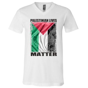 Palestinian Lives Matter Free Palestine Flag Palestinian V-Neck T-Shirt