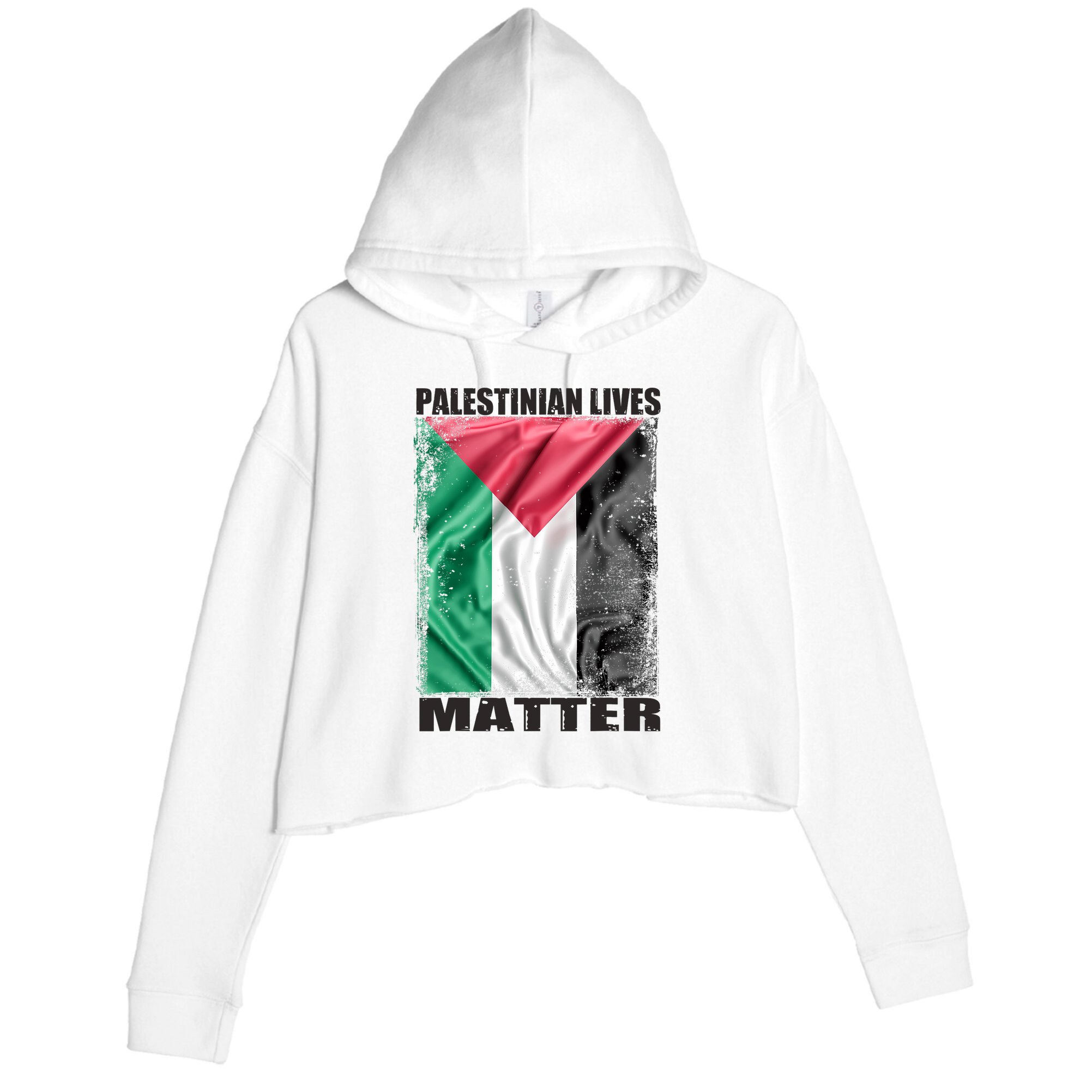Palestinian Lives Matter Free Palestine Flag Palestinian Crop Fleece Hoodie