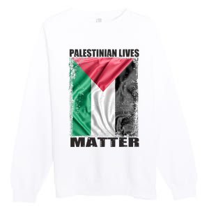 Palestinian Lives Matter Free Palestine Flag Palestinian Premium Crewneck Sweatshirt